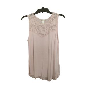 Top Light Pink Sleeveless by H&M Size L 18” pit to pit 24” Length Beautiful